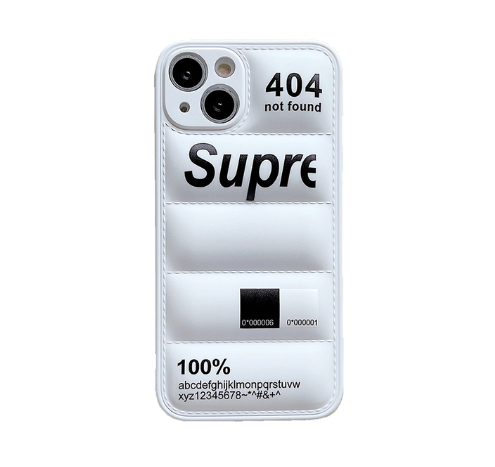 White SUP Puffer Phone Case